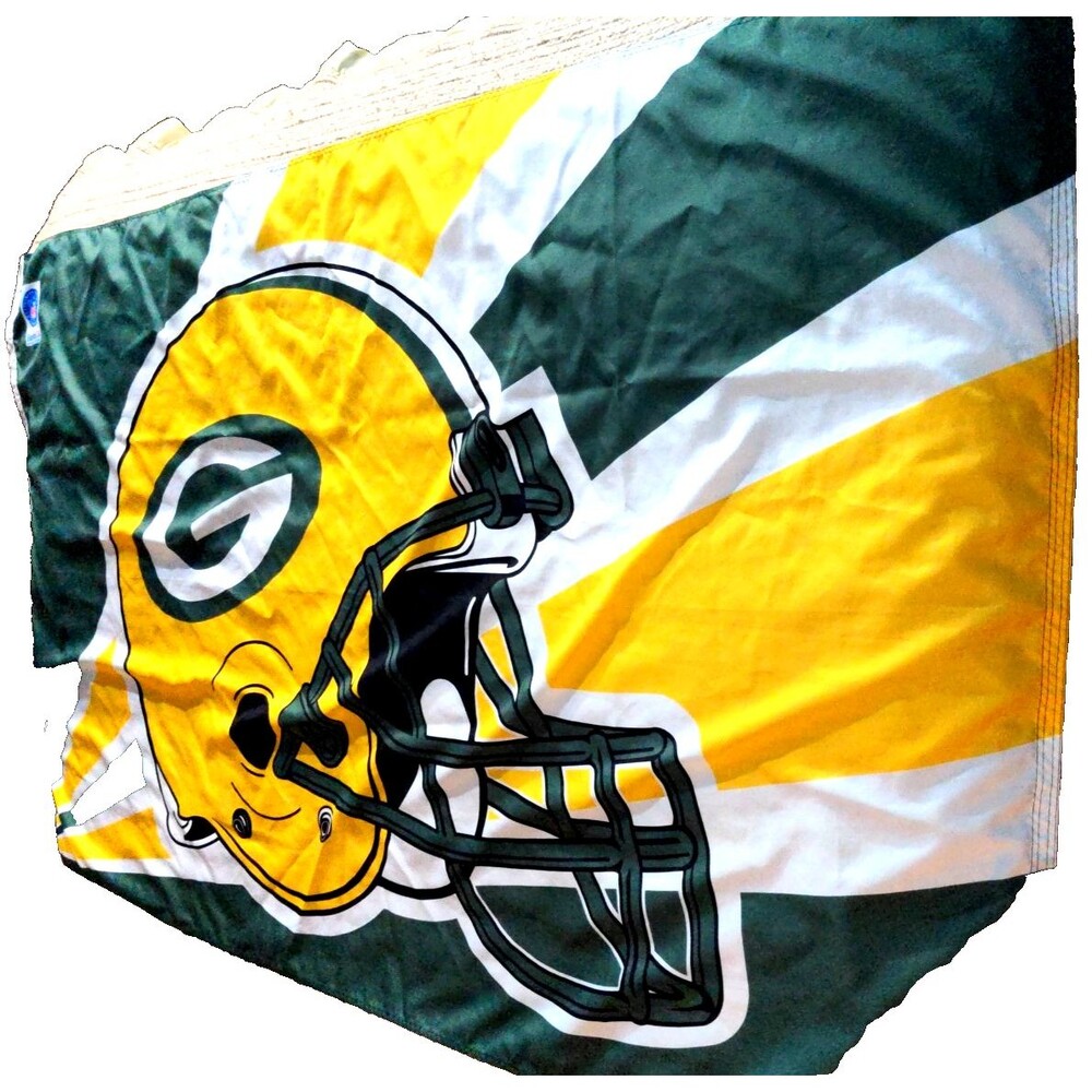 Green Bay Packers Flag Banner Tapestry Emerson Officially Licensed RARE 3'x5'